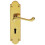Loops PAIR Victorian Scroll Handle on Lock Backplate 205 x 49mm Polished Brass 1