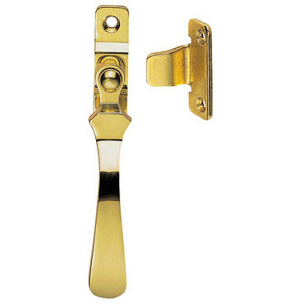 Loops Victorian Wedge Pattern Casement Window Fastener 57 X 13Mm Polished Brass