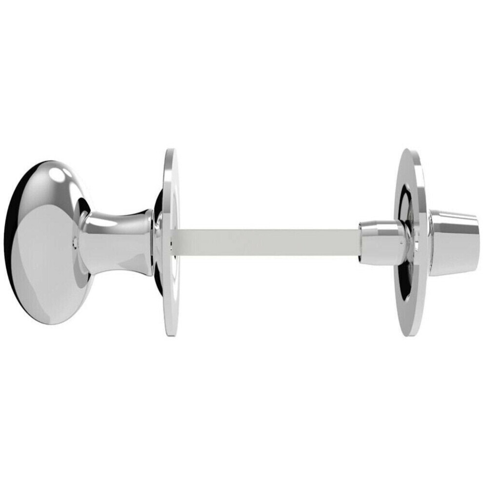 Oval Thumbturn Lock With Coin Release Handle 32 70mm Spindle Polished Chrome