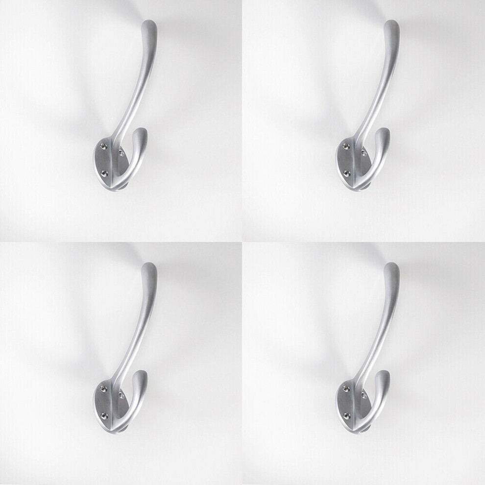Photos - Other Furniture 4x Heavyweight One Piece Hat & Coat Hook 76mm Projection Satin Chrome Bathroom-Cupboard-Hanger-Organizer-Home-Robe-Hook