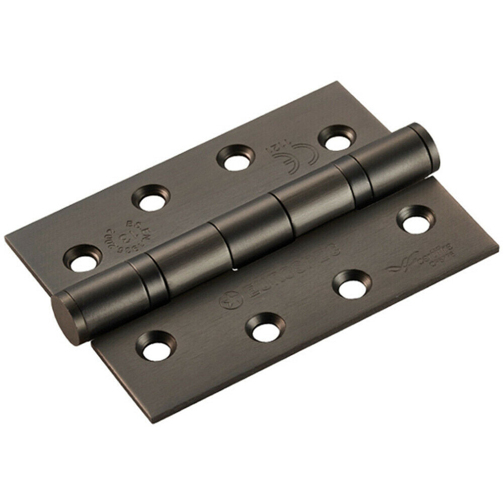 PAIR 102 x 76 x 3mm 13 Ball Bearing Hinge Matt Bronze Interior Door