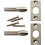 Loops Security Hinge Bolt Set 56 x 13mm Bolt Fixing Plates Satin Stainless Steel 1