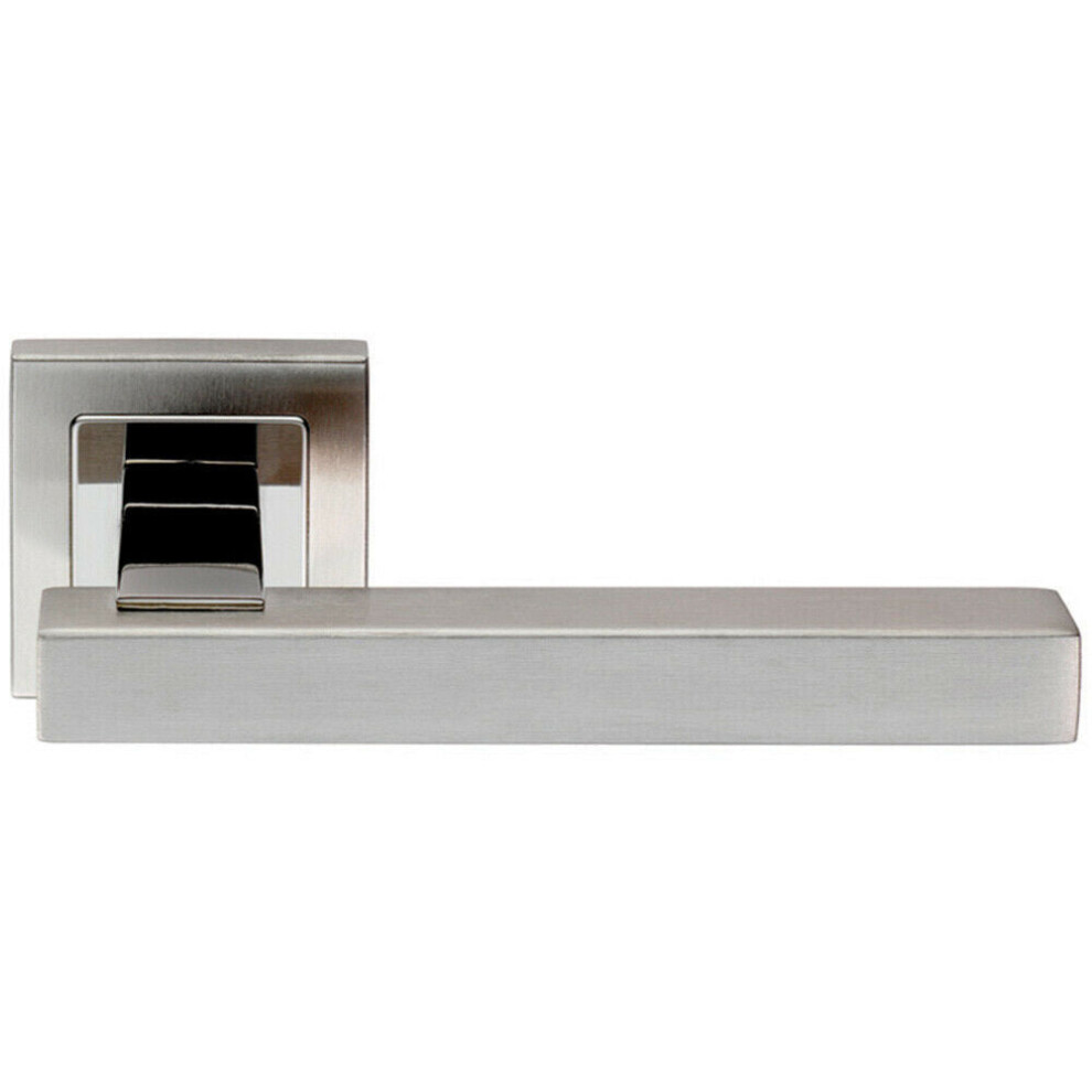Loops Pair Square Cut Straight Bar Handle Concealed Fix Polished & Satin Steel