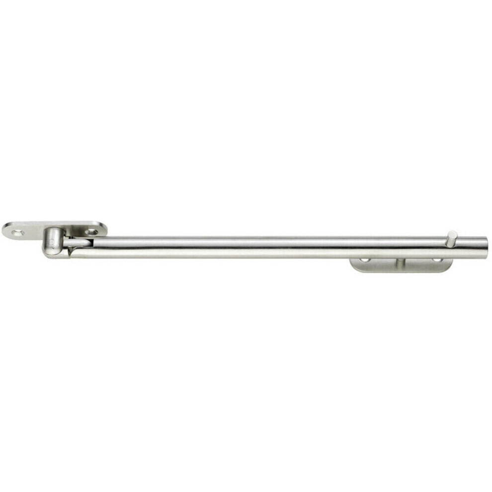 Loops Round Bar Casement Window Stay 346 X 14Mm 2 Pins Included Stainless Steel