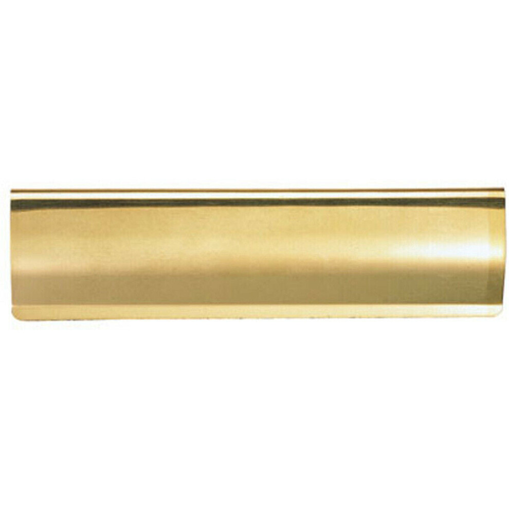 Loops Curved Letterbox Cover Interior Letter Tidy Flap 280 X 78Mm Polished Brass