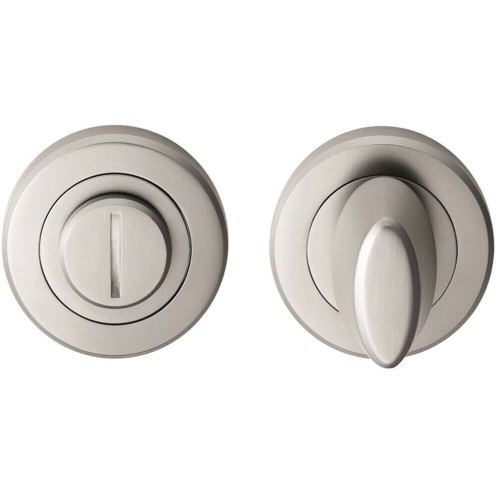 Loops Thumbturn Lock And Release Handle Beveled Edge Concealed Fix Satin Chrome