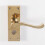 Loops PAIR Victorian Scroll Handle on Bathroom Backplate 120 x 41mm Polished Brass 1