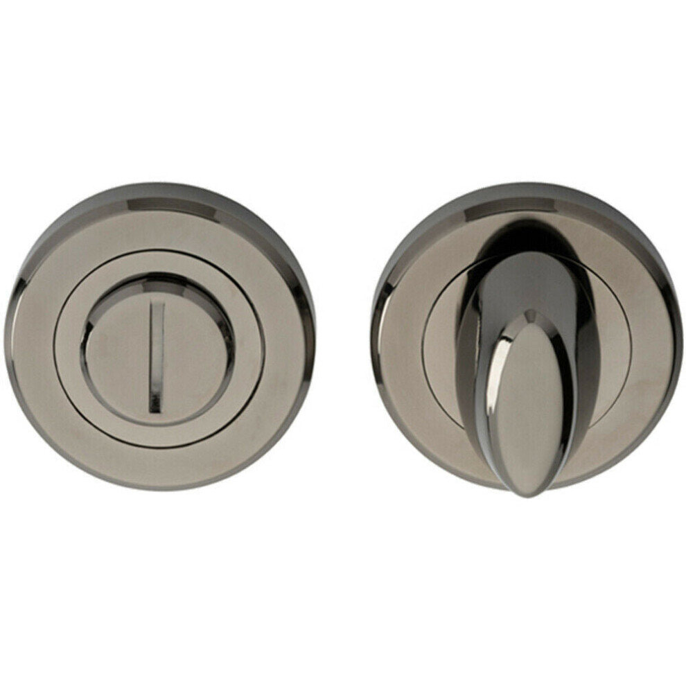 Thumbturn Lock and Release Handle Beveled Edge Concealed Fix Black Nickel