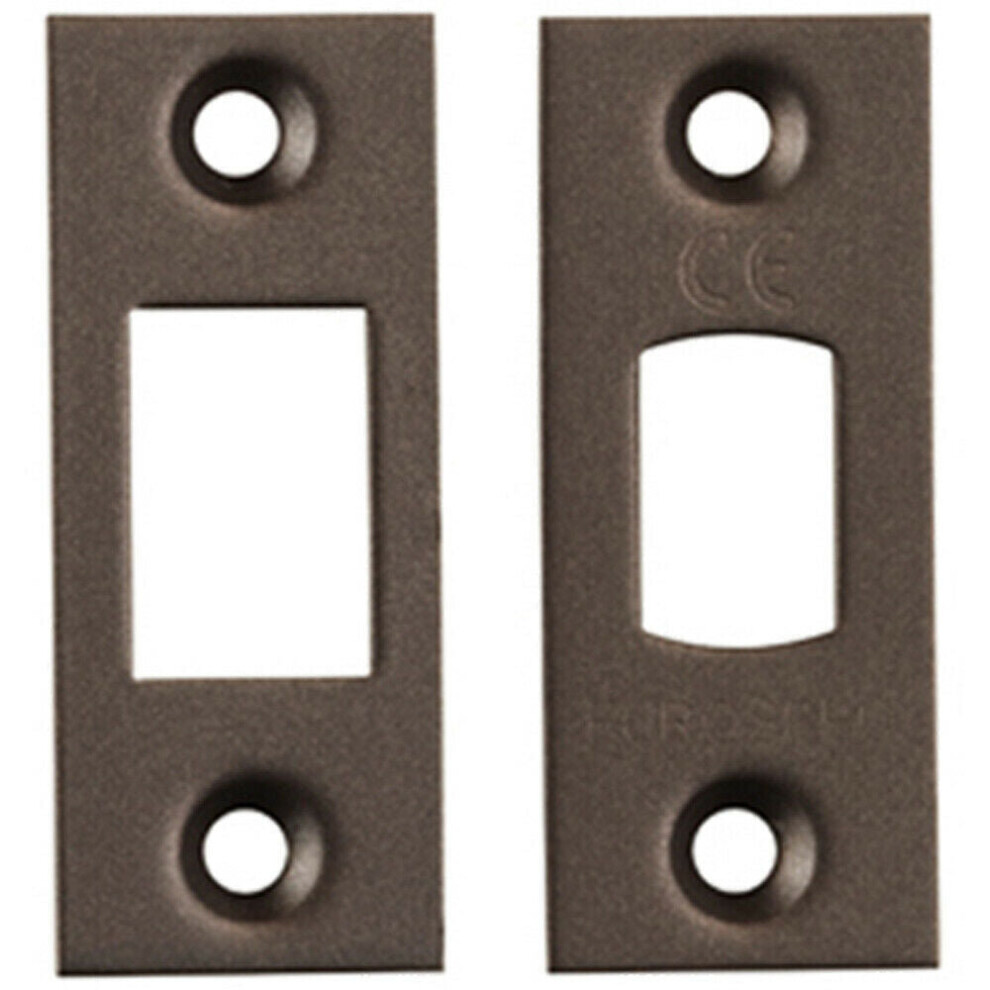 Forend Strike & Fixing Pack Suitable for Tubular Deadbolt Matt Bronze