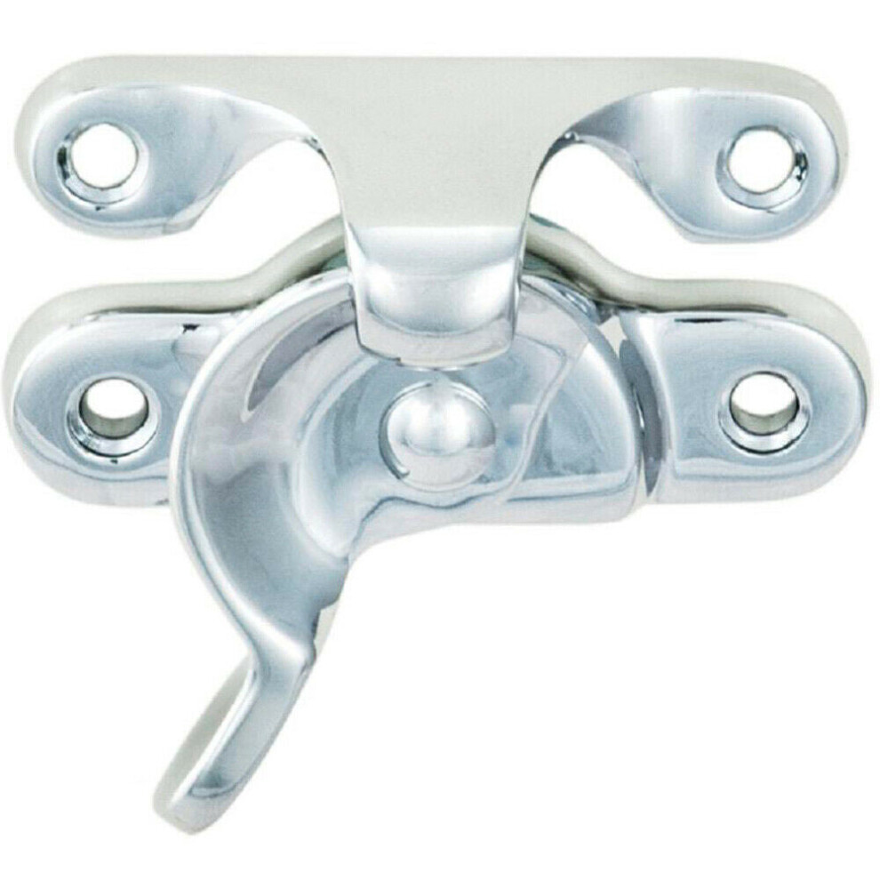 Loops Fitch Pattern Sash Window Fastener 49Mm Fixing Centres Polished Chrome