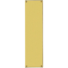 Flat 1.5mm Door Finger Plate 304 x 77mm Polished Brass Protective Push Plate