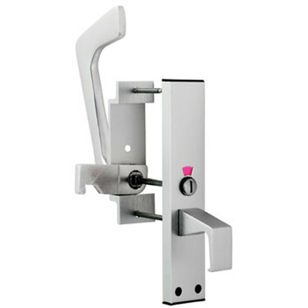Dual Handed Disabled Toilet Handle Set DDA Compliant Satin Anodised Aluminium