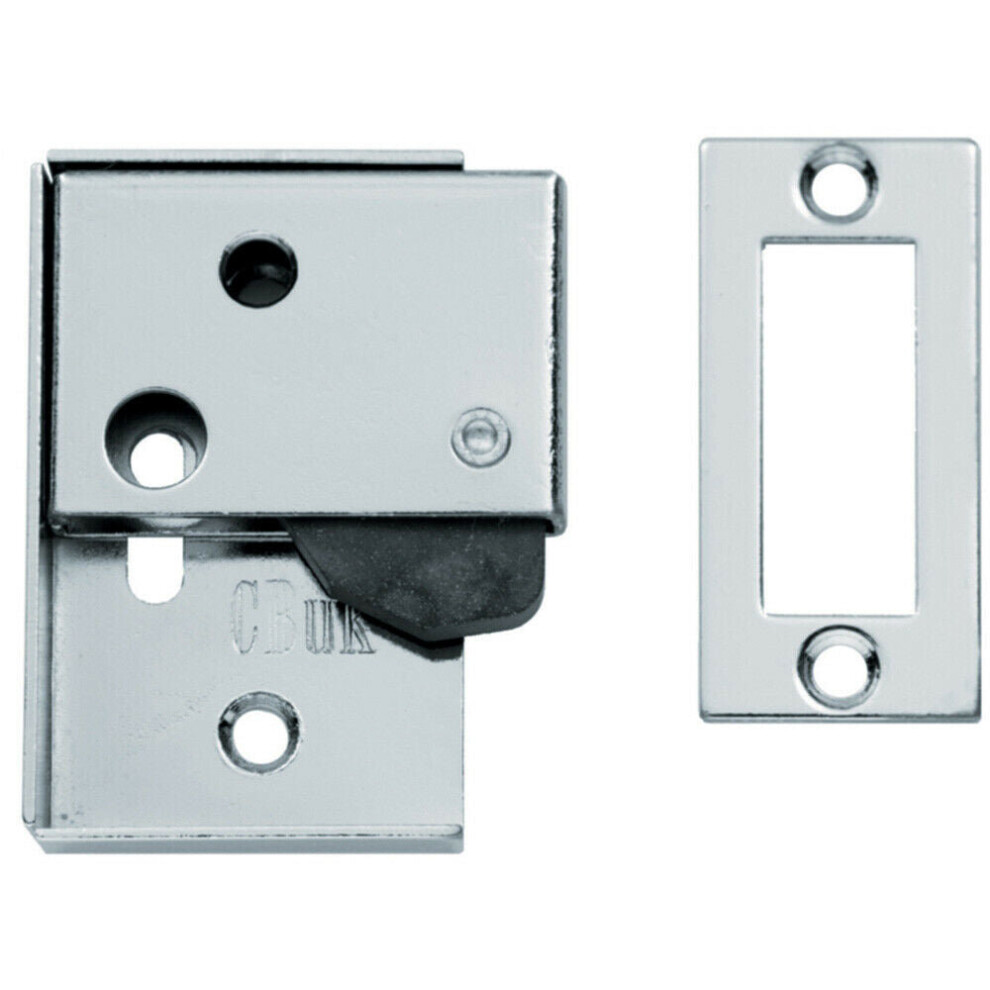 Self Closing Door Latch Strike Plate Included 63 x 69mm Polished Chrome