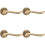 Loops 4x PAIR Scroll Shaped Lever Handle on Round Rose Concealed Fix Antique Brass 1