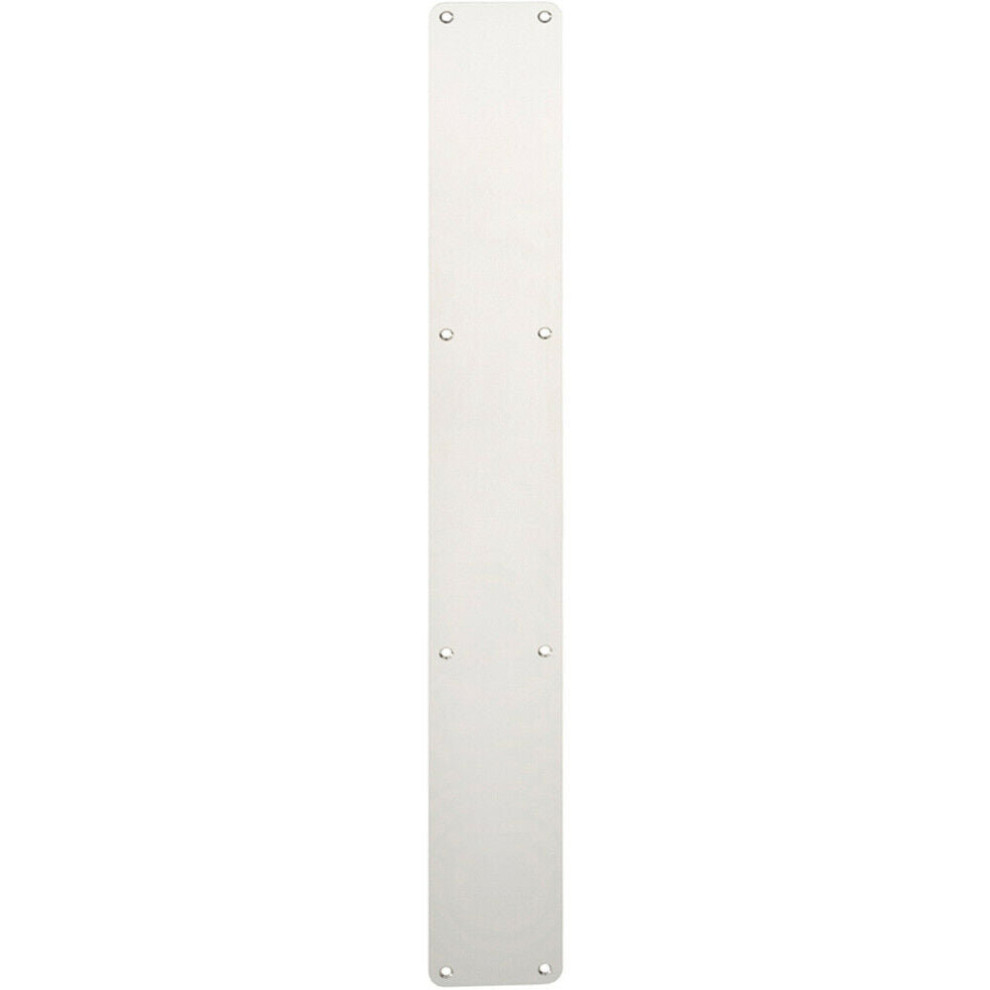 - Plain Door Finger Plate 650 X 75mm Bright Stainless Steel Push Plate - Image 2