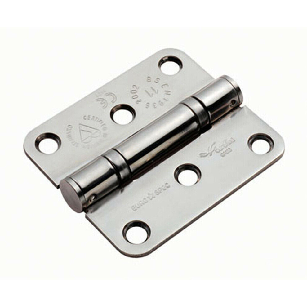 PAIR 76 x 67 x 2.5mm Ball Bearing Hinge Bright Stainless Steel Interior Door