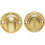 Loops Reeded Design Thumbturn Lock And Release Handle 42mm Dia Polished Brass 1