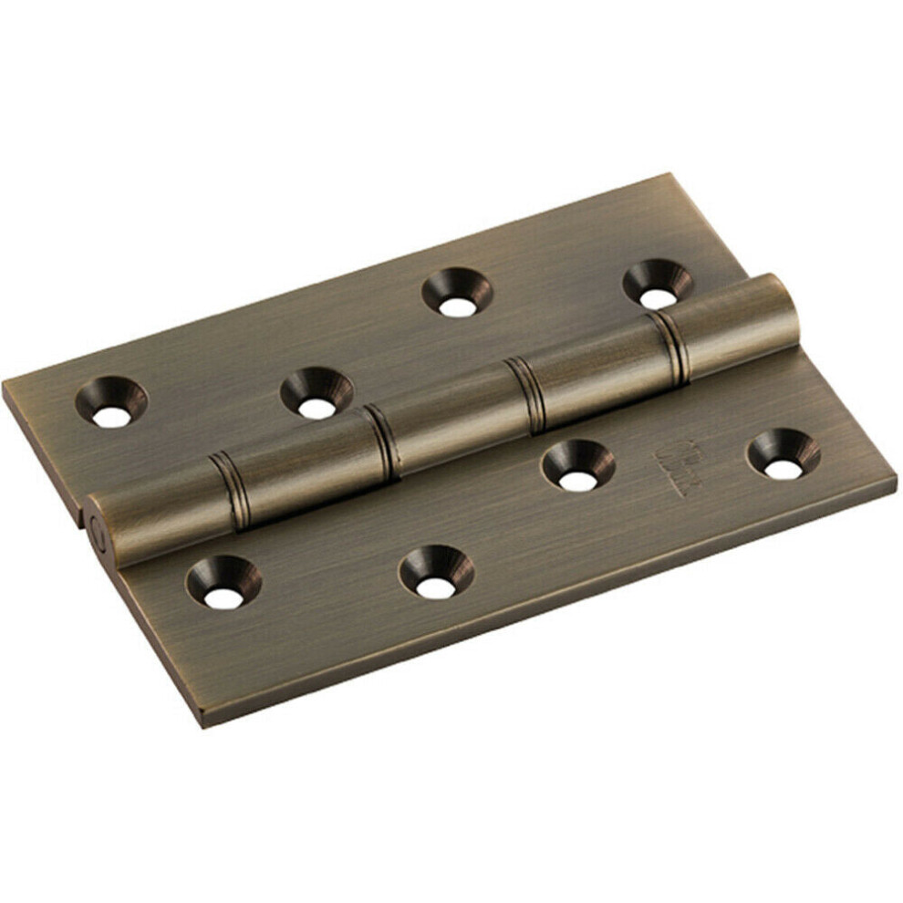 Pair 102 X 67 X 4Mm Brass Washered Butt Hinge Antique Brass Internal Door 5056492576559