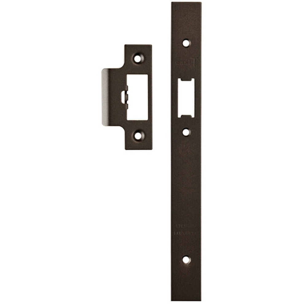 Loops Forend Strike & Fixing Pack Suitable For Din Security Latch Matt Bronze