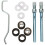 Loops Back To Back Pull Handle Fixing Pack Set 19mm Diameter Matt Black Finish 1