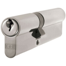 40/60mm Offset EURO Double Cylinder Lock Keyed to Differ 5 Pin Satin Chrome