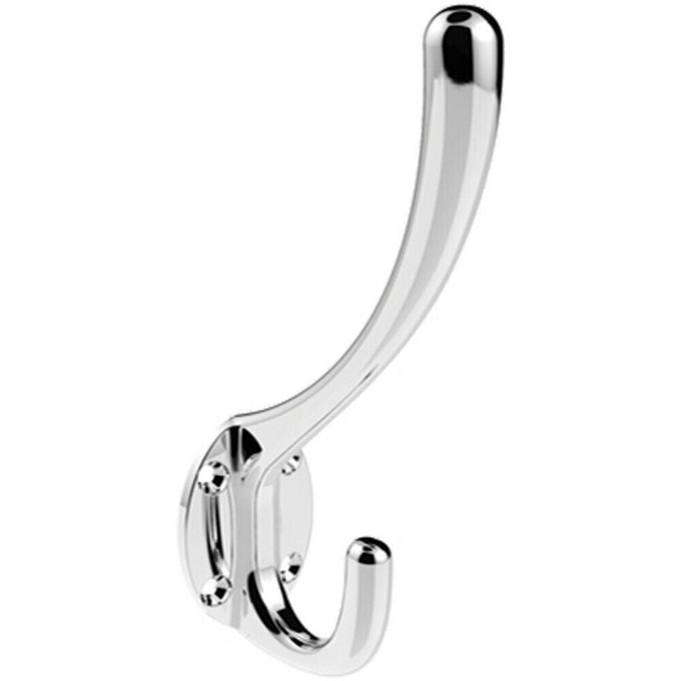 Heavyweight One Piece Hat & Coat Hook 76mm Projection Polished Chrome