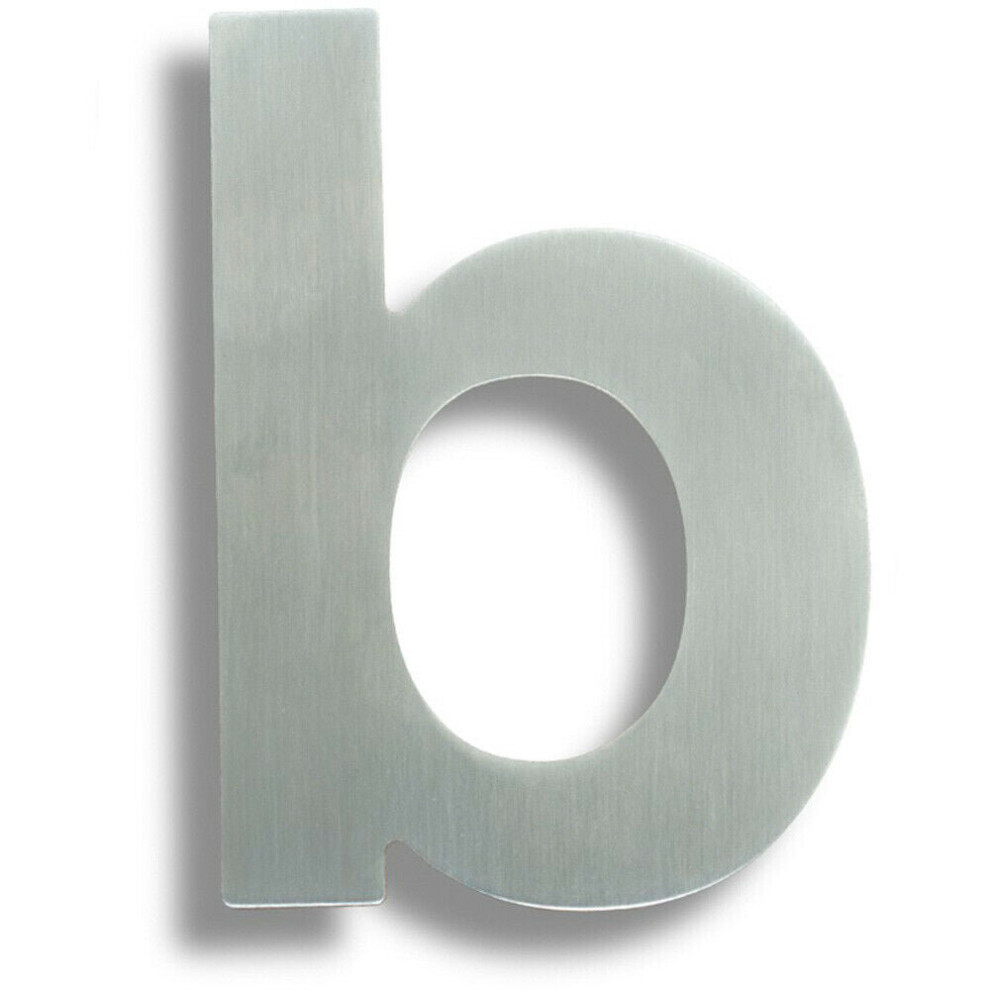 Satin Steel Door Letter B - 118mm Height 2mm Depth Front Door Letter Plaque
