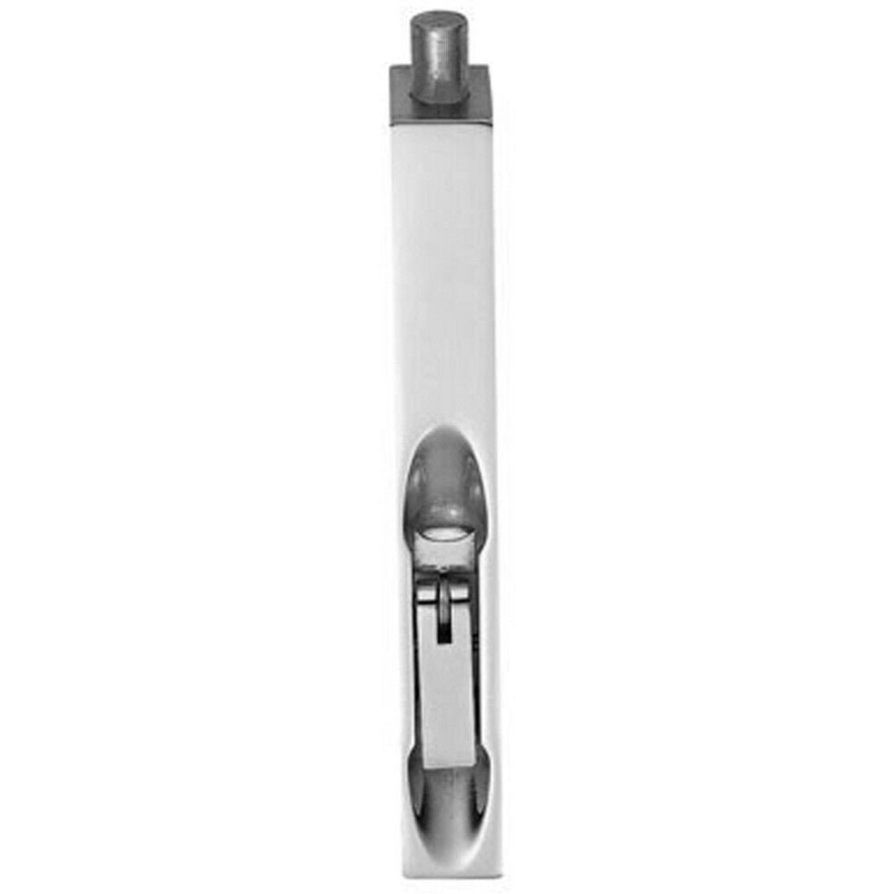 Loops Lever Action Flush Door Bolt With Flat Keep Plate 305 X 20Mm Polished Chrome