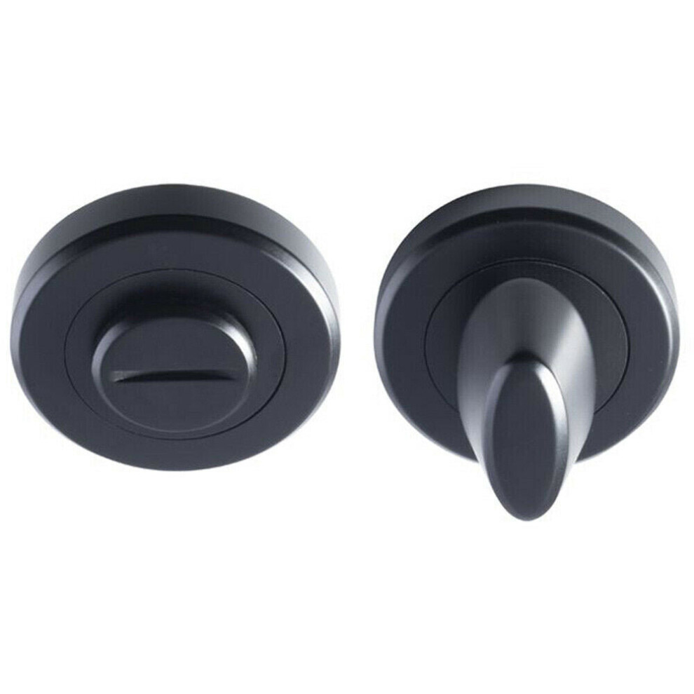 Loops Black Thumbturn Lock And Release Handle Beveled Edge Concealed Fix Matt