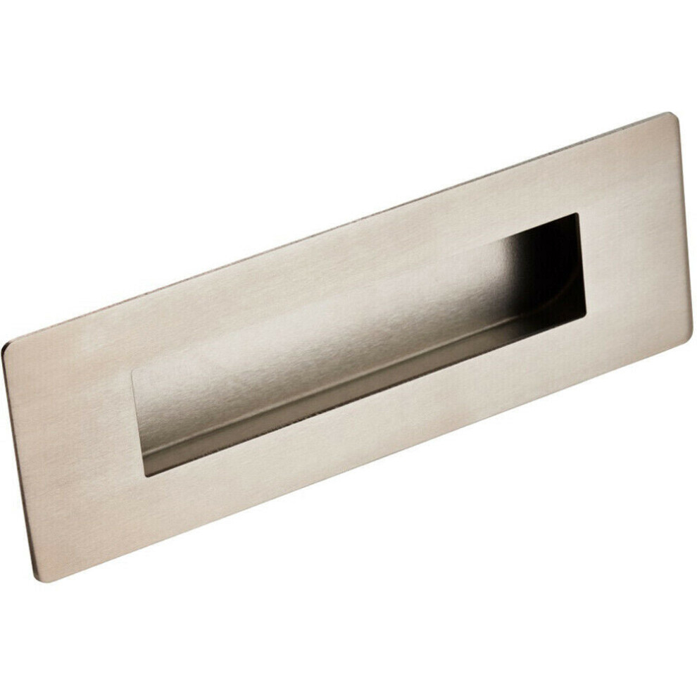 Loops Recessed Sliding Door Flush Pull Handle 180 X 60Mm Satin Stainless Steel