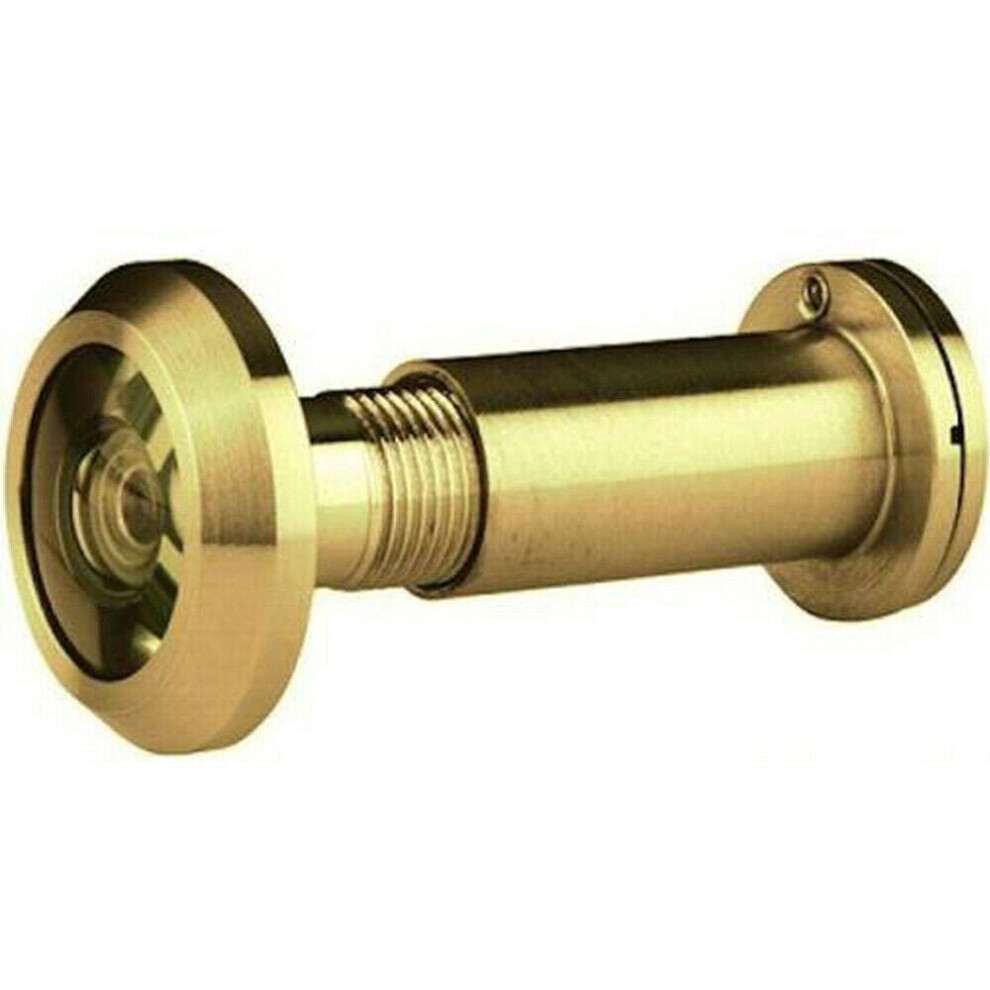 Loops External Door Peephole Crystal Lens 180 Degree Viewing Angle Stainless Brass