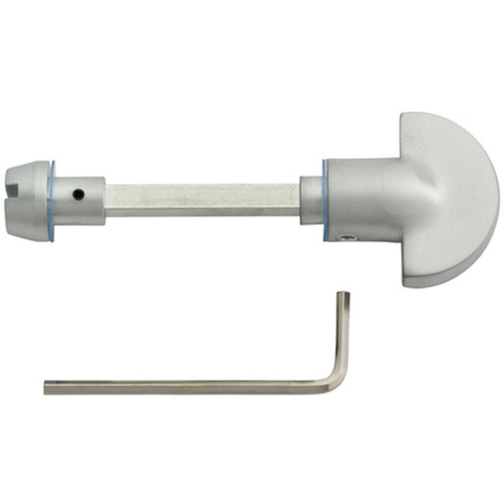 Spare Slim Thumbturn Lock and Release Handle 67mm Spindle Satin Chrome