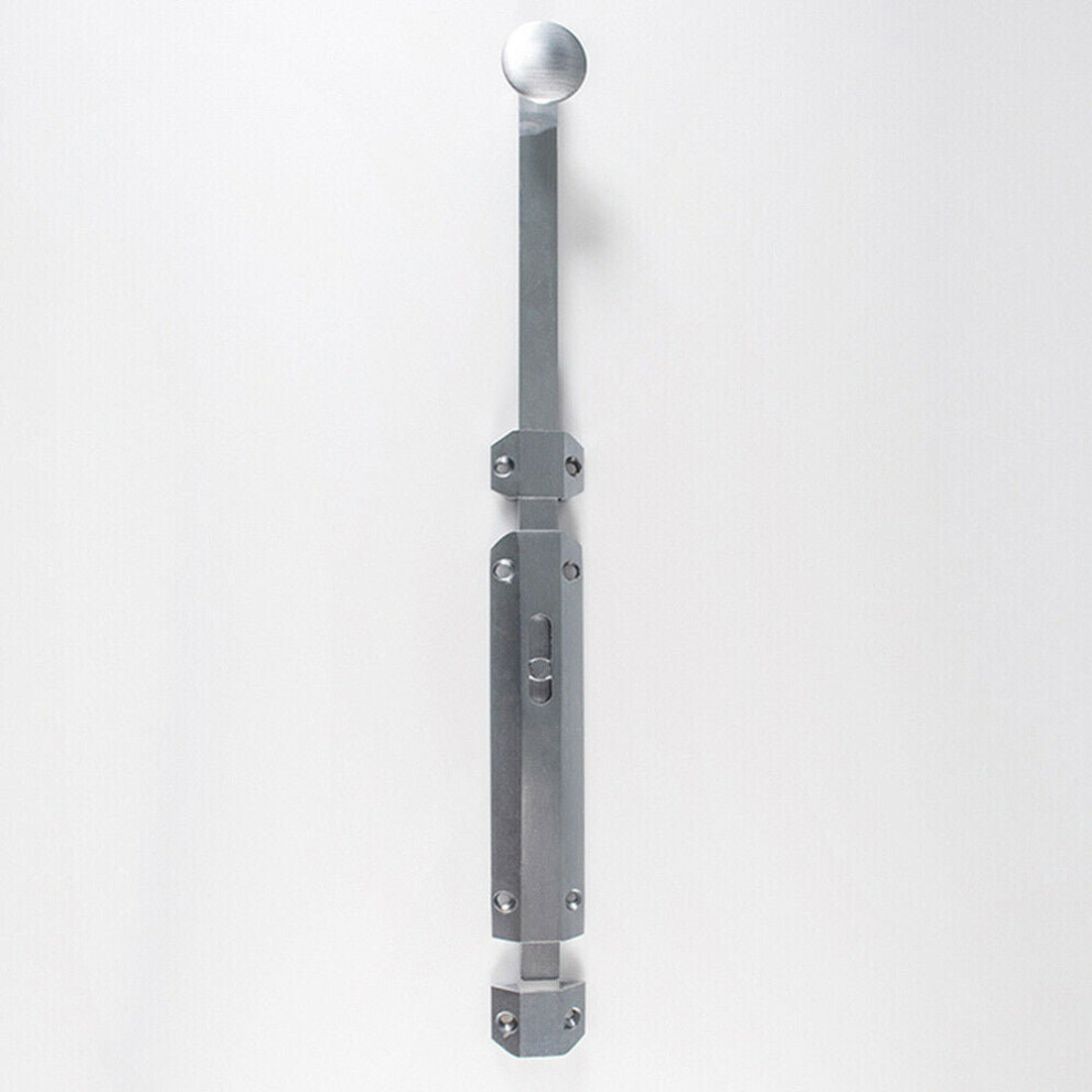 Extended Surface Mounted Flat Door Bolt Lock 355 X 36Mm Satin Chrome 5056492579130