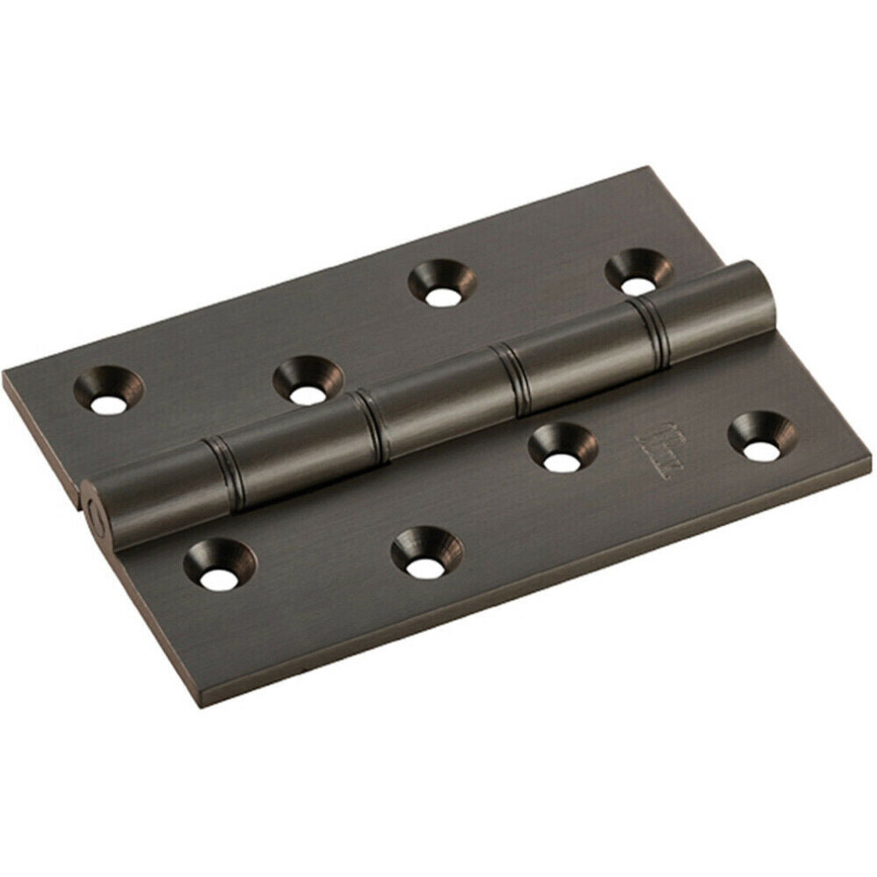 Loops Pair 102 X 67 X 4Mm Brass Washered Butt Hinge Matt Bronze Internal Door