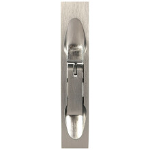Lever Action Flush Door Bolt with Flat Keep Plate 204 x 20mm Satin Chrome