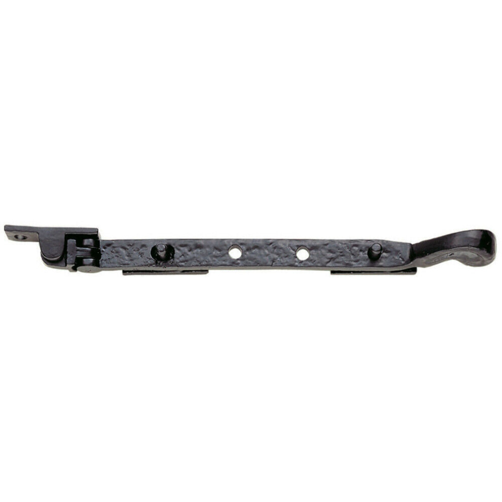 Loops Antique Timber Casement Window Stay 305Mm Powder Coated Finish Black