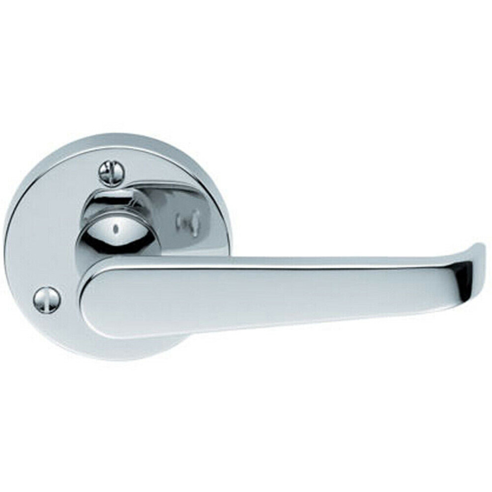 Loops Pair Victorian Straight Shaped Lever On 59Mm Round Rose Polished Chrome Handle - Image 2