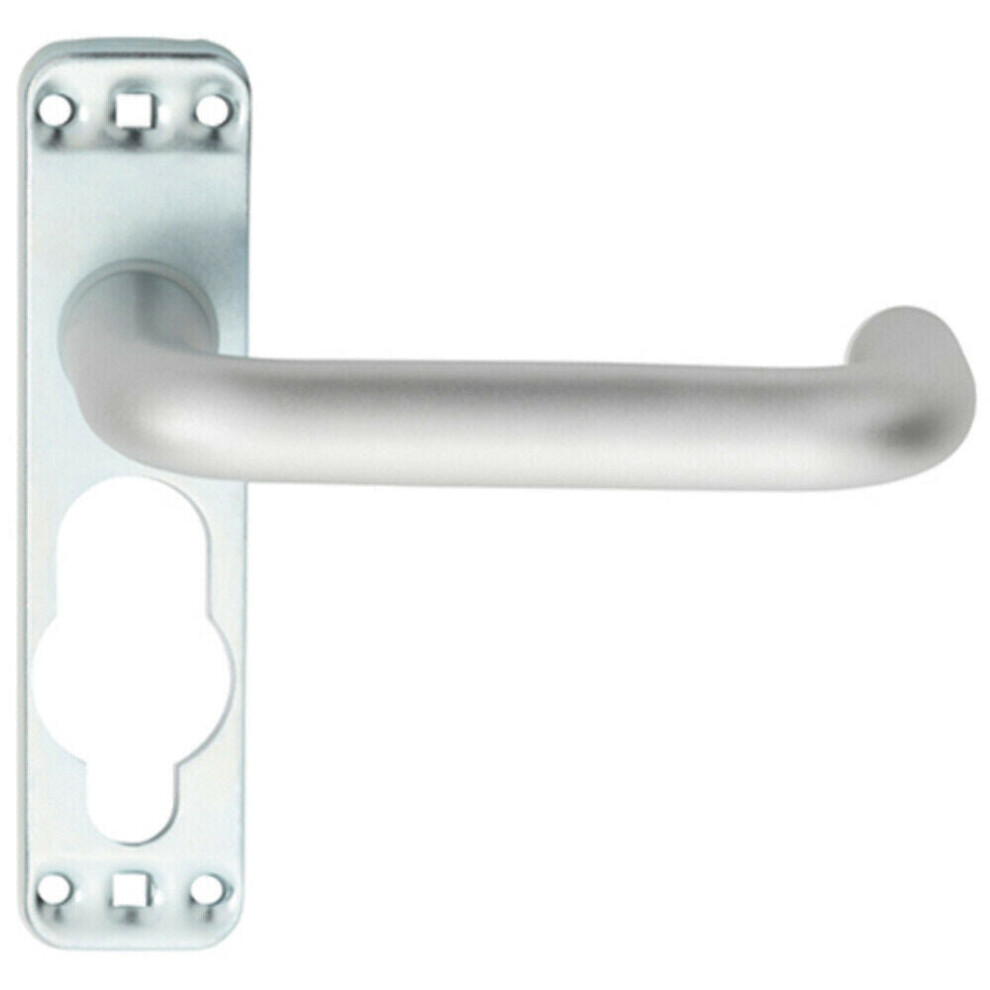 Pair Safety Lever On Inner Backplate 152Mm Door Handle Satin Aluminium 5056492571523