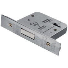 76mm 5 Lever Mechanism BS Deadlock Satin Stainless Steel Door Security Latch
