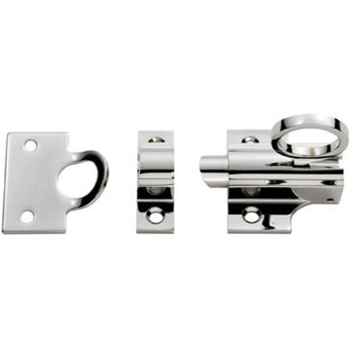 Loops Sprung Fanlight Window Catch 33mm Fixing Centres Polished Chrome Loft Window