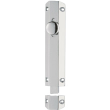 Surface Mounted Flat Sliding Door Bolt Lock 102 x 36mm Polished Chrome