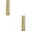 Loops 2x Rectangular Reeded Door Finger Plate 305 x 70mm Polished Brass Push Plate 1