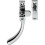 Loops Bulb Ended Casement Window Fastener 98mm Handle 45mm Centres Polished Chrome 1