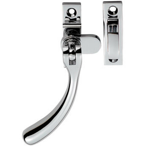 Loops Bulb Ended Casement Window Fastener 98mm Handle 45mm Centres Polished Chrome