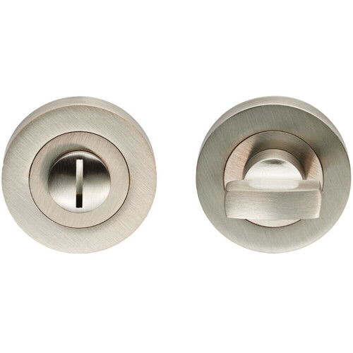 Loops Thumbturn Lock and Release Handle Concealed Fix Round Rose Satin Nickel