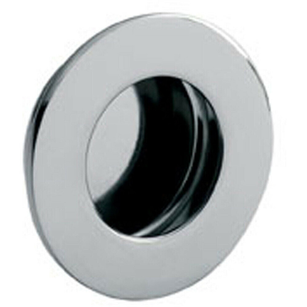 Loops Circular Low Profile Recessed Flush Pull 80Mm Diameter Bright Stainless Steel