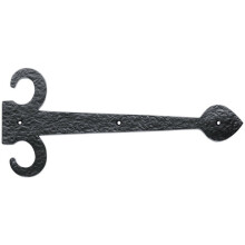 PAIR 305mm Ornate Sword Hinge Front Black Antique Decorative Door Plate