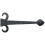 Loops PAIR 305mm Ornate Sword Hinge Front Black Antique Decorative Door Plate 1
