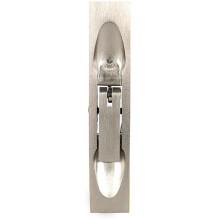 Lever Action Flush Door Bolt with Flat Keep Plate 204 x 20mm Satin Nickel