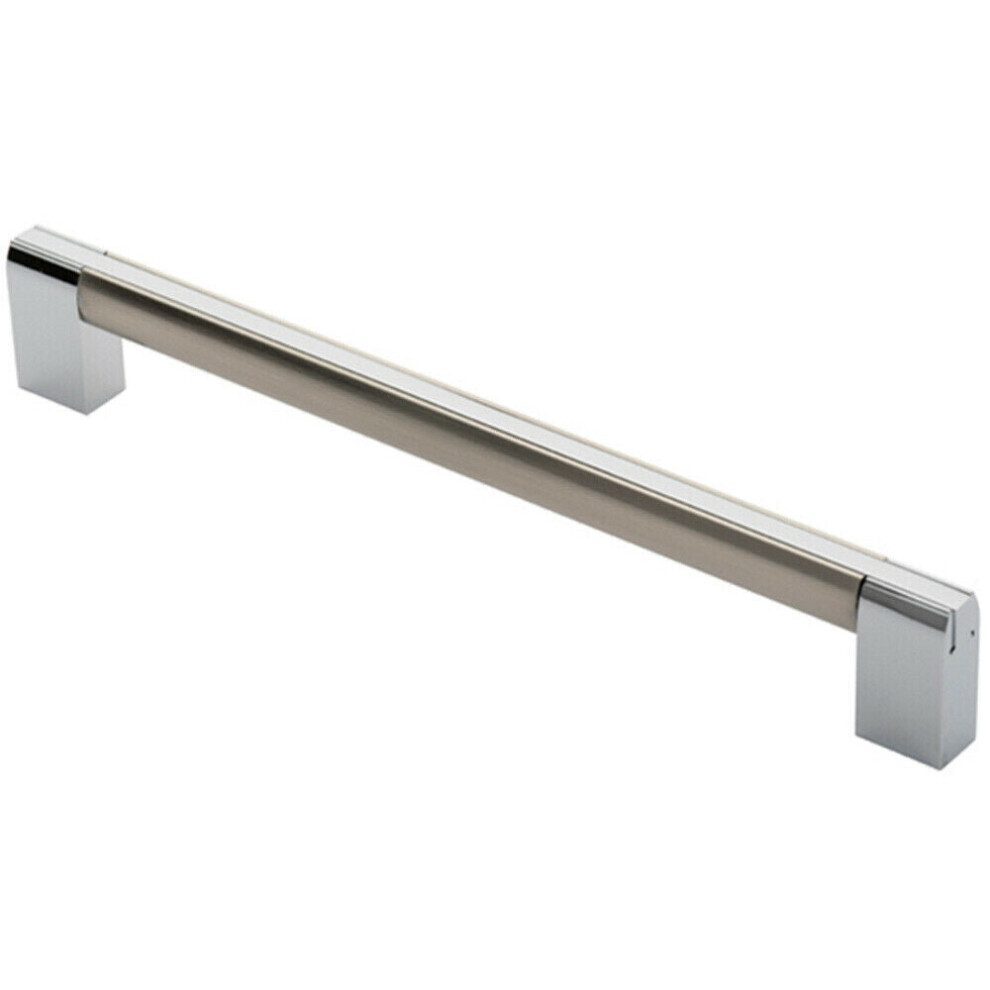 Multi Section Straight Pull Handle 224Mm Centres Satin Nickel Polished Chrome 5056492569773